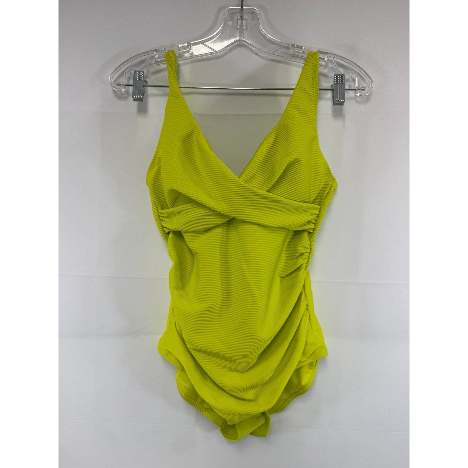 Niptuck Swim One Piece Bathing Suit Size Us 6 Multicup Fit Lime Green